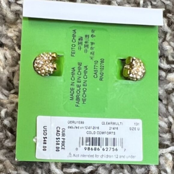 Kate Spade Polar Bear Earrings Arctic Cold Comforts Collection NEW - Picture 4 of 4